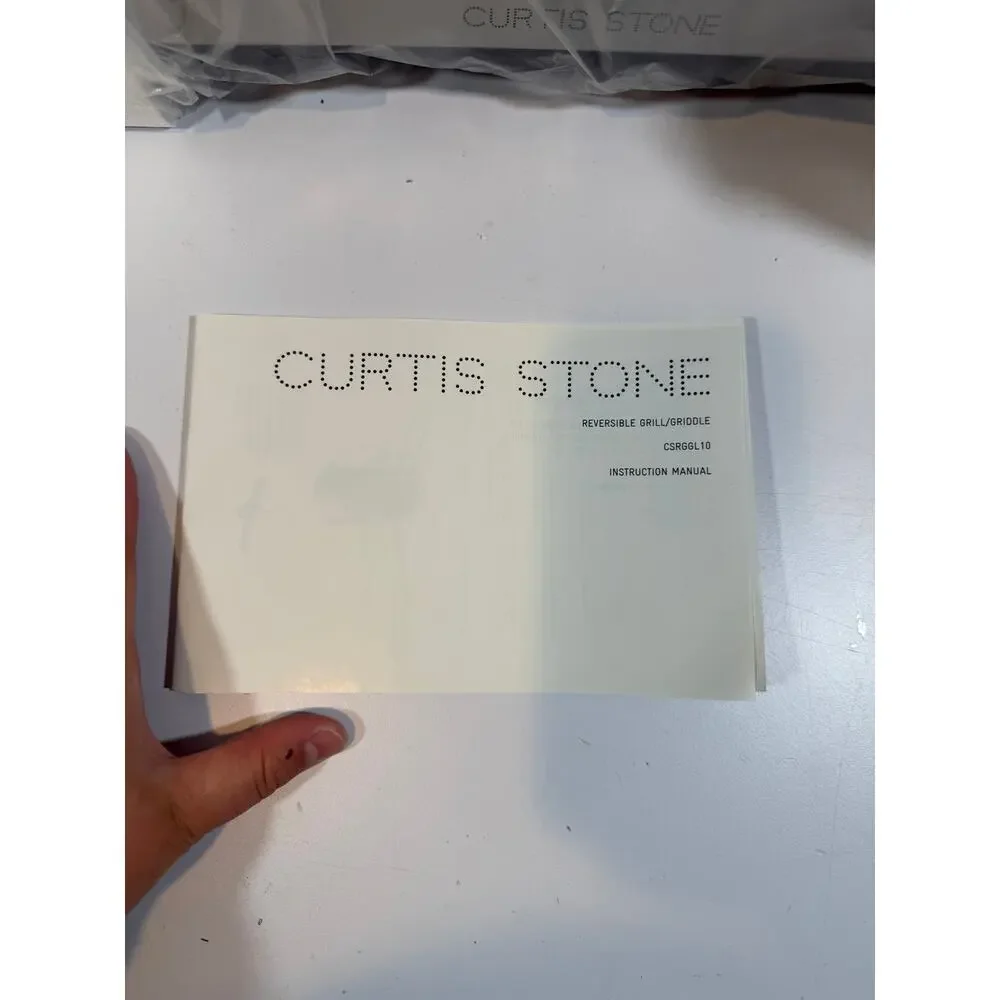 Curtis Stone Reversible Grill & Griddle Model CSRGGL10 White Grill/Griddle NEW
